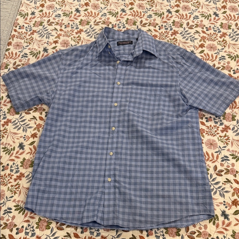 Roundtree & Yorke Blue Checkered Men's Shirt